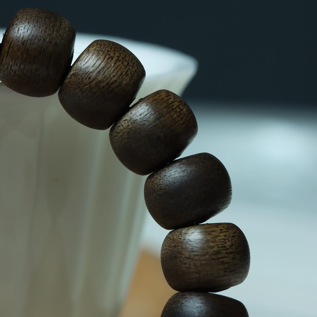 Vietnam Nha Trang Agarwood White Aquilaria Old Wood 8 * 10mm*22 Beads Single-Strand Prayer Beads Honey-Scented Sinking Grade