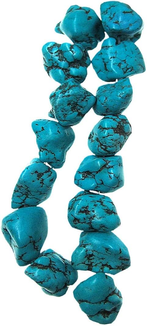 Bead Landing Turquoise Dyed Howlite Nugget Beads, 12 Pack