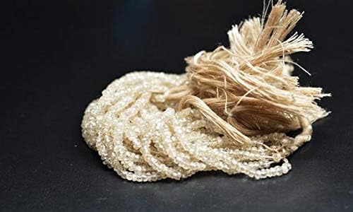 LOVEKUSH LKBEADS Natural Zircon Faceted 3.5-4 mm inch Strand Code-HIGH-60815