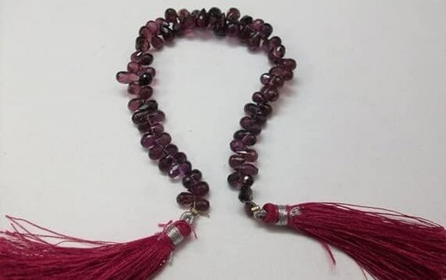 4x6mm, 5x8mm Natural Garnet Drops briolettes 8 inch Micro Faceted Beads lot of 10 Strands CHIK-STRD-95012