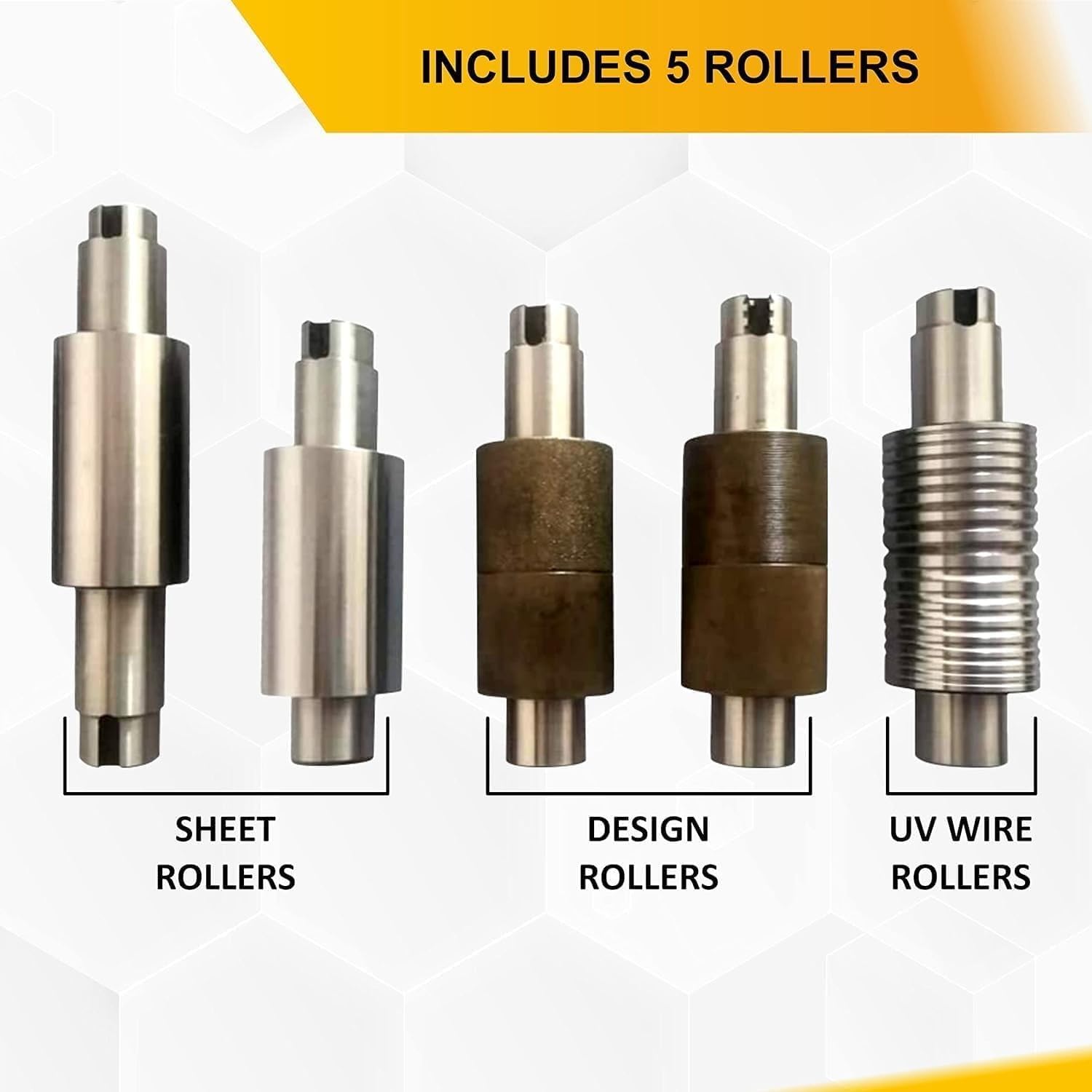 SIMOND STORE Rolling Mill Machine, 3 Inch (76 mm), 5 Rollers Combination Manual Rolling Mill for Jewelry Making, Tabletting Jewelry Tool for Metal Sheet and Wire