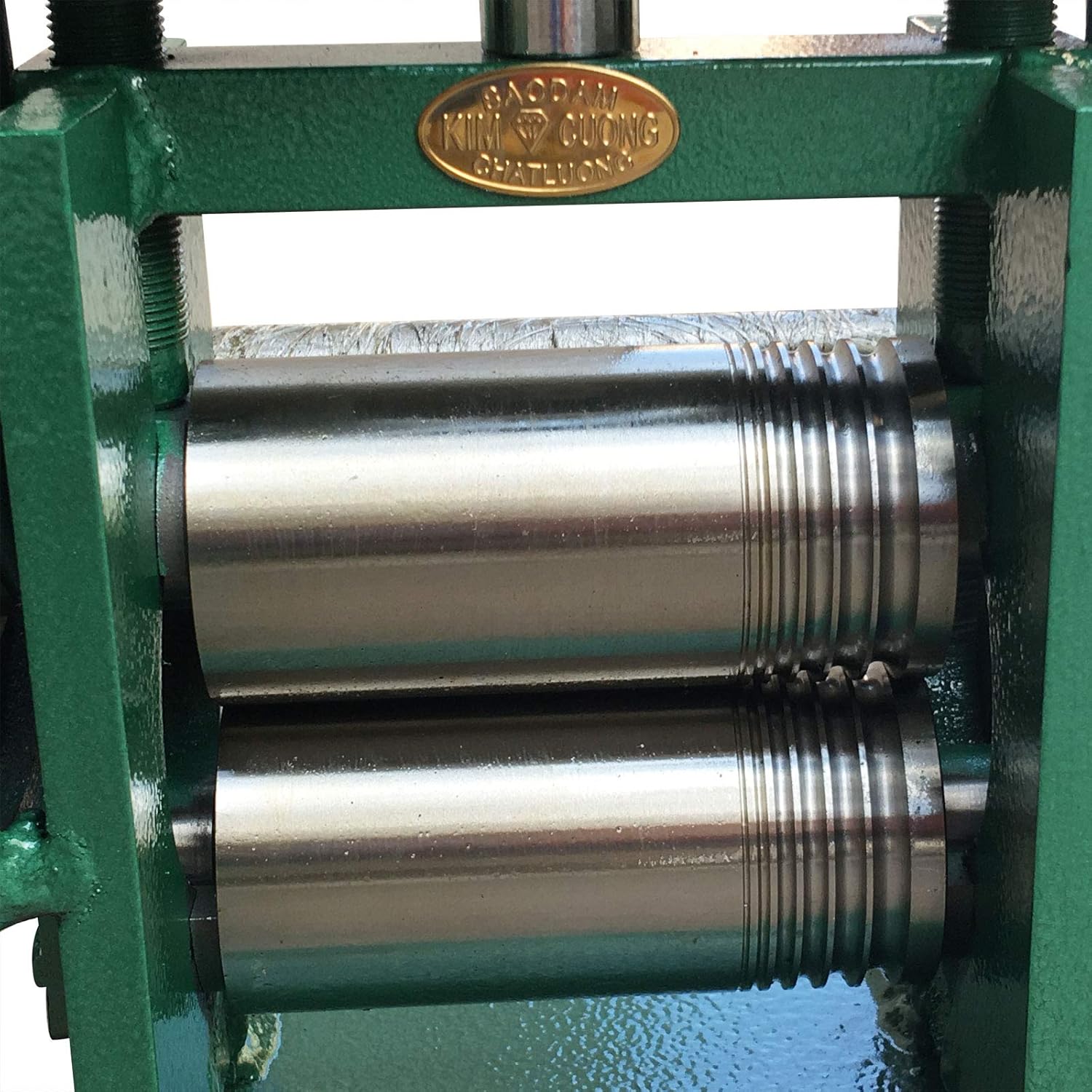 MuChaIOAK Rolling Mill Machine, Jewelry Rolling Mill Machine, Manual Combination Rolling Mill Flatten Machine Jewelry DIY Tool, Rollers Metal Wire Flat Jewelry Tool Green