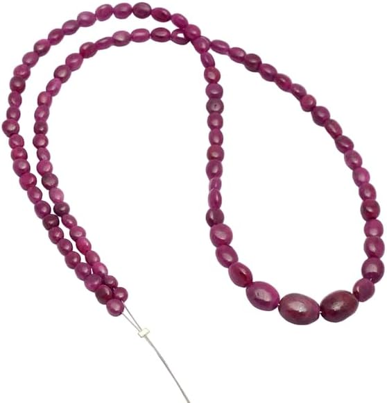Natura Red Ruby Gemstone 3x4mm-8x10mm Smooth Oval Beads | 20inch 10 Strand CHIK-STRD-86748