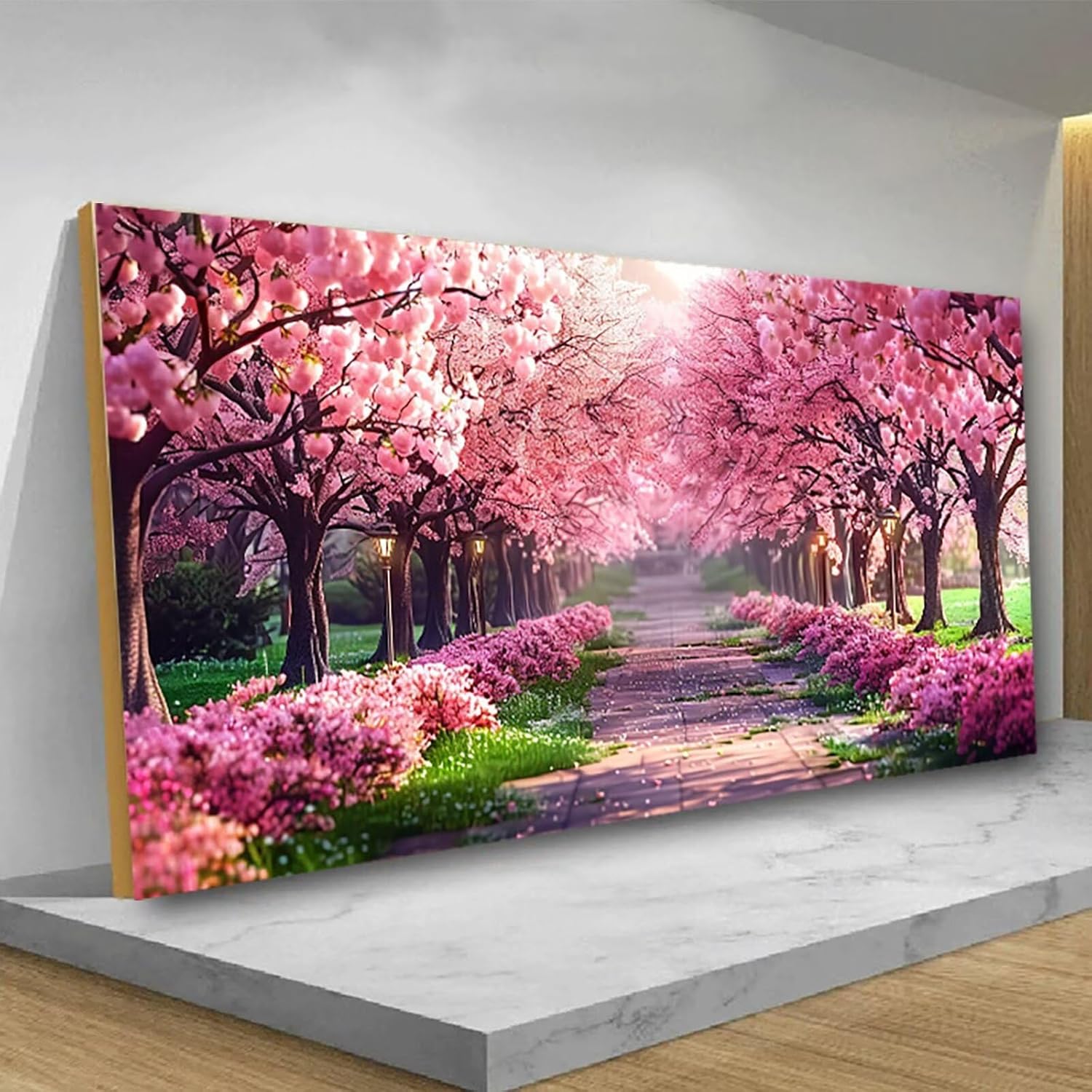 Tree Diamond Art Kits for Adults, Landscape DIY 5D Large Diamond Painting Kits for Adults 40x94in, Round Full Drill Diamond Dots Gem Art Paintings Crafts for Adults for Wall Room Decor Gifts Z-355