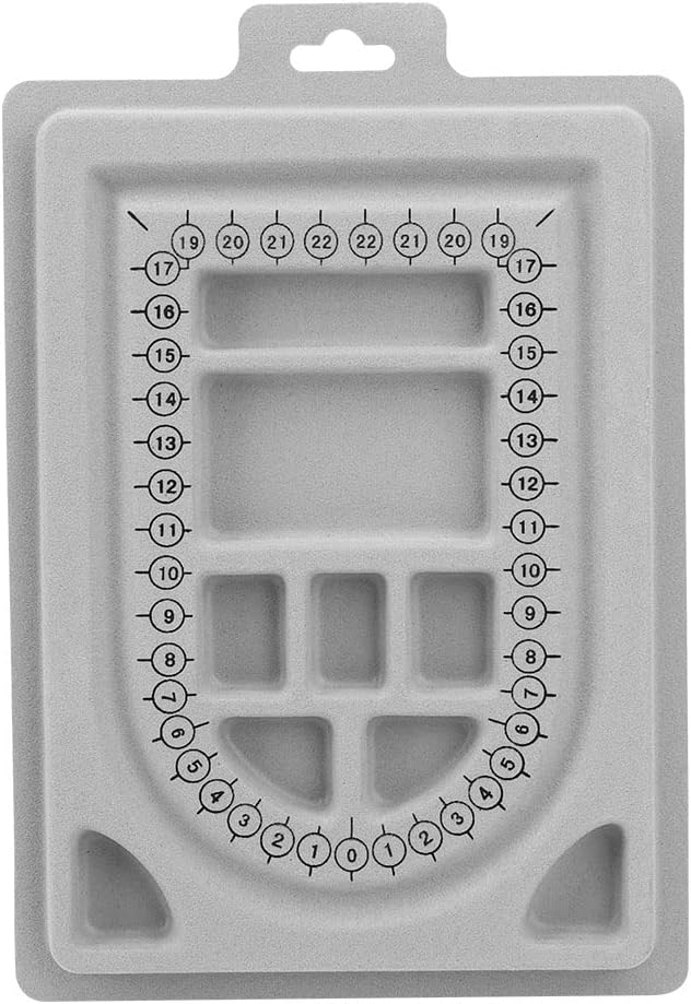 Beading Jewelry Design Board | DIY Necklace & Bracelet Making Tool with 8 Compartment Trays/Scale Markings | Bead Stringing Tray for Experts & Craft Lovers