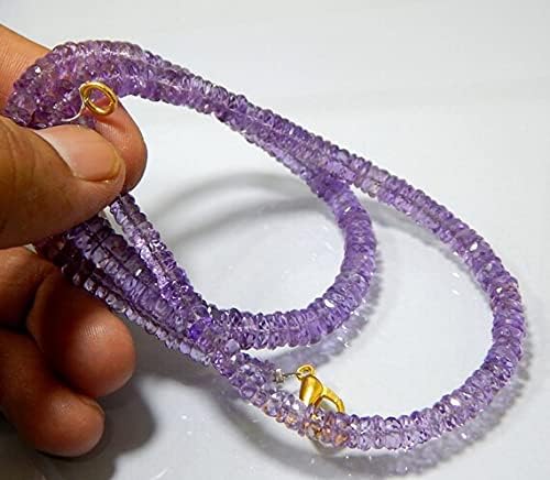 Pink Amethyst Faceted Tyre Beads Wheel Shape 4.5x9.mm 19