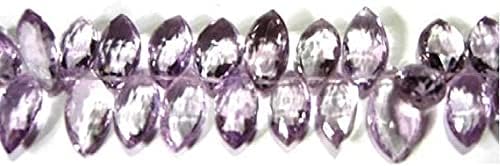 Pink Amethyst Faceted Marquise Briolette Size 11x5.5-14x7 mm 4