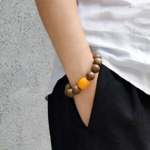 GLW Kalimantan Genuine Wild Agarwood 14mm Prayer beads Malas Meditation Japa #4907