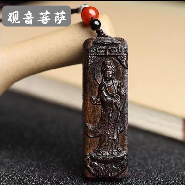 Agarwood Real Hand Carving Genuine Indonesia Dried Wild Agarwood Avalokitesvara Pendant