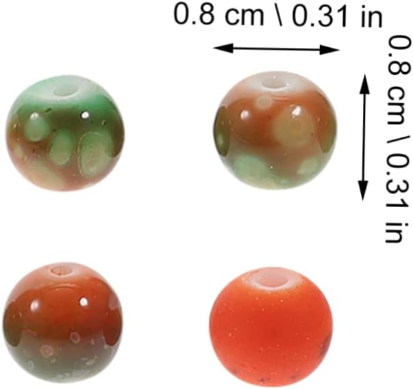 2 Packs MiPB9rrg Bead Kit Bracelet Making Kit Beads Round Loose Beads Crystal Bracelet Making Kit Manual Bead Bracelet Plastic (Orange 0.8X