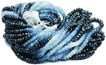 LOVEKUSH LKBEADS Natural Blue Sapphire Shaded Faceted inch Strand 3-5 mm Code-HIGH-60756