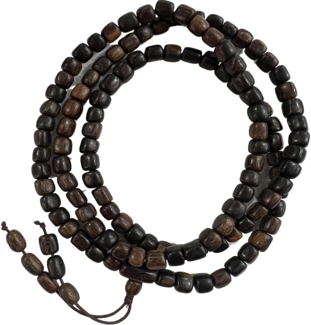 Indonesian Dalagan Agarwood Freeform Prayer Beads, Water-Sinkable Grade Handmade Bead Bracelet, Raw Material for Cultural and Artistic Accessories, Sweater Chain (20g)