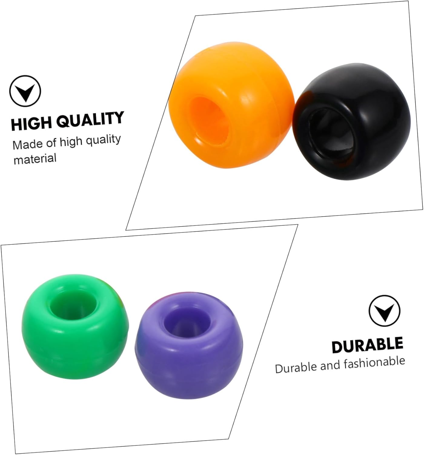 TEHAUX 7pcs Halloween Beads for Crafts Plastic Loose Beads Approx for Bracelets Necklaces and Creative Jewelry Making