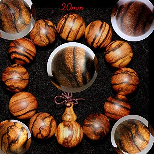 GLW Indonesia 20mm Natural Agarwood Aloewood Mala Meditation Prayer Beads #1192