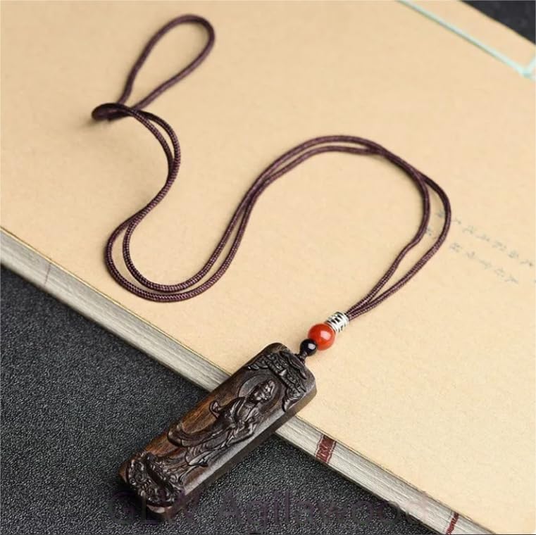 Agarwood Real Hand Carving Genuine Indonesia Dried Wild Agarwood Avalokitesvara Pendant