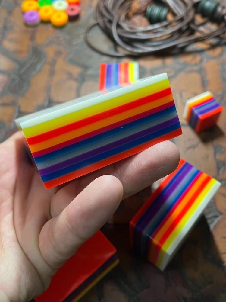 Luminous Plastic Block, Luminous Material Cube, Self Luminous Material, DIY Luminous Resin, Multiple Colors, DIY Glow in The Dark Material (Length-Width 50X50mm, Thickness 3cm)