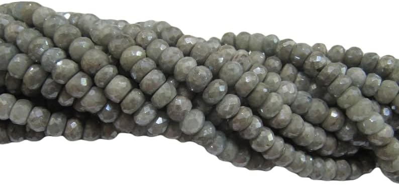 13 inch Strand of Natural gem Mystic Coated Aquamarine, 8mm rondelle Faceted Beads for DIY Jewelry Making. | Beads_05724