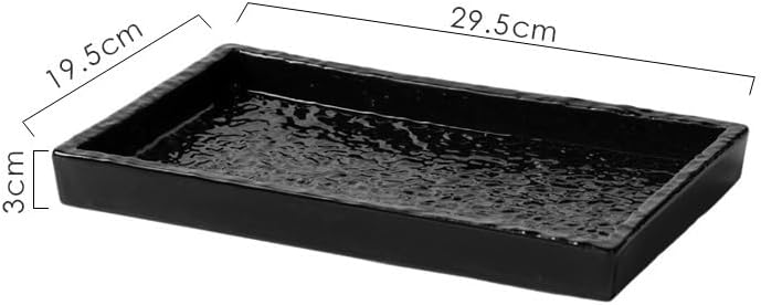 Tray Bathroom Ceramic Tray Toiletries Bathroom Towel Storage Tray Hotel Model Room Storage Tray Serving Trays(B,Medium)