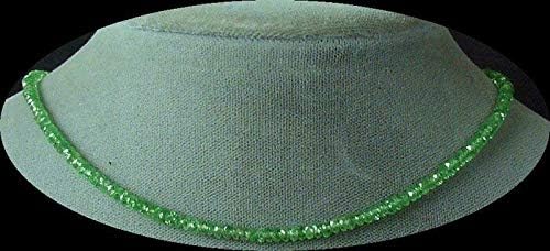 Tsavorite Garnet Faceted Roundel Bead Strand for Jewelry Making