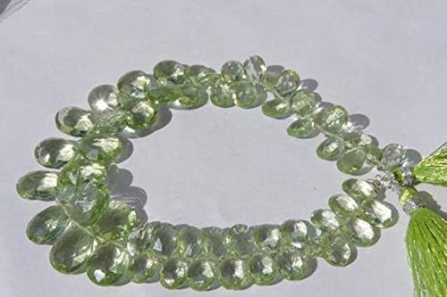 56 Pcs AAA Green Amethyst Quartz Faceted Pear Briolette Size 9 * 6-12 * 9 MM Code-HIGH-57825