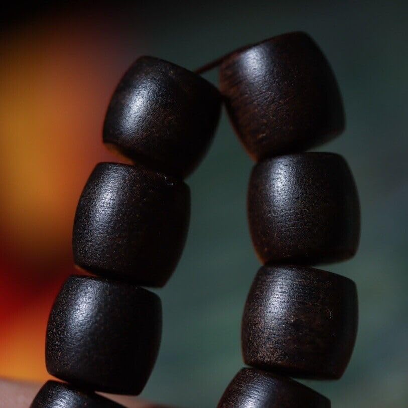 Agarwood 10mm Brunei Black Chess Agarwood Sinker Grade Strings Buddha Beads Rosary Beads