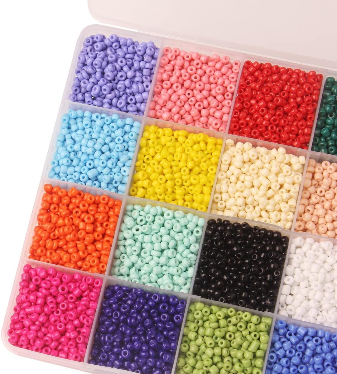 LUYILA Round Acrylic Letter Glass Seed Beads Set for Bracelet Jewelry Making Bulk Needlework DIY Accessories Kits (Size : 3MM)