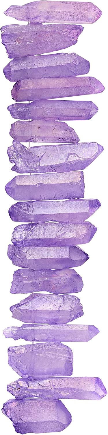 Bead Landing Lavender Aurora Borealis Crystal Stick Beads, 12 Pack