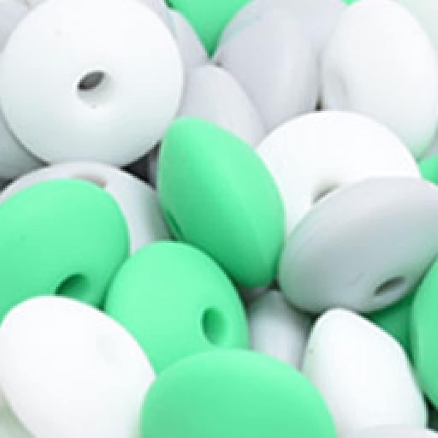 200 Pieces Silicone Beads 12mm, Colorful Round Lentil Abacus Silicone Beads, Loose Large Hole Silicone Spacer Rubber Beads for Jewelry Making DIY Necklaces Bracelets Crafts (Type 14)