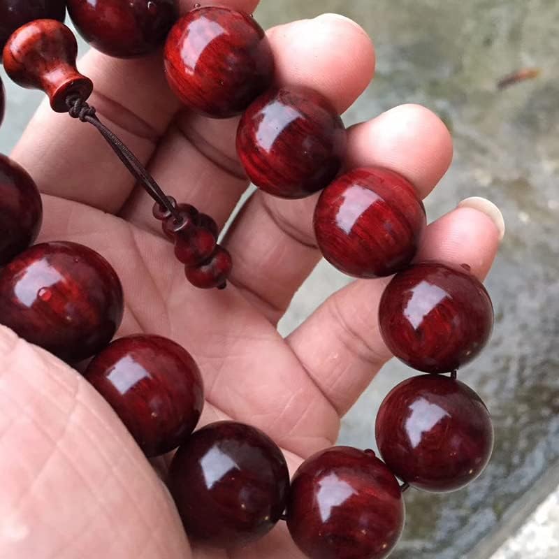 Mascot Wooden Crafts Wood Carving Art Wood Decoration Artwork 小叶紫檀1.8X13佛珠手串手链念珠颗颗圆润 高油密 酒红玻璃质感(小叶紫檀1.8 * 1.3手串)