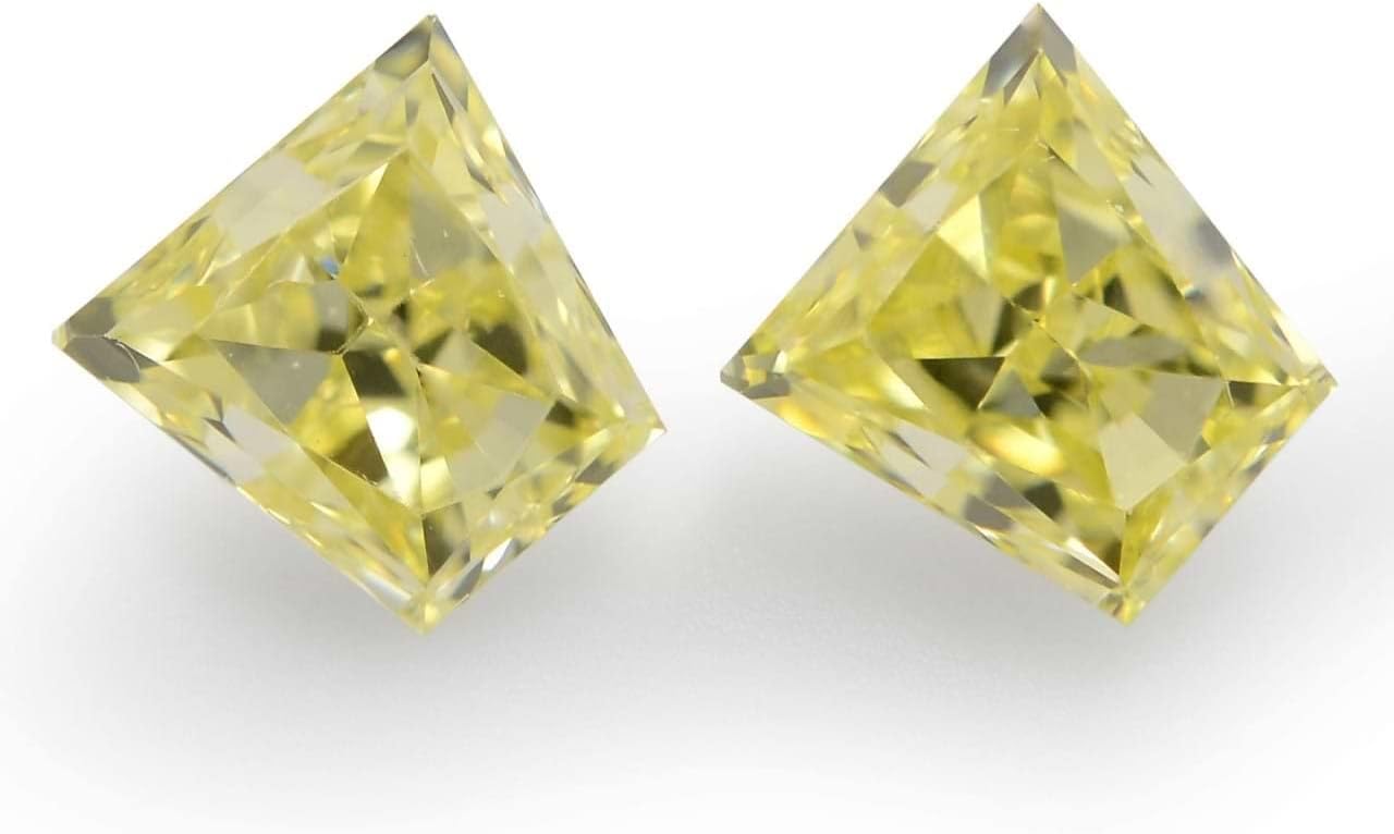 Leibish & co 0.66Cts Fancy Intense Yellow Loose Diamond Natural Color Trapezoid Shape Gift For Her Jewelry Making Loose Stone Real For Engagement Ring, Pendant, Necklace, Earring