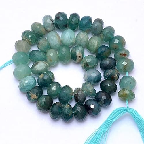 13 inch Strand of Natural gem Grandidierite, 7-8mm rondelle Faceted Beads for DIY Jewelry Making. | Beads_03687, as per photo