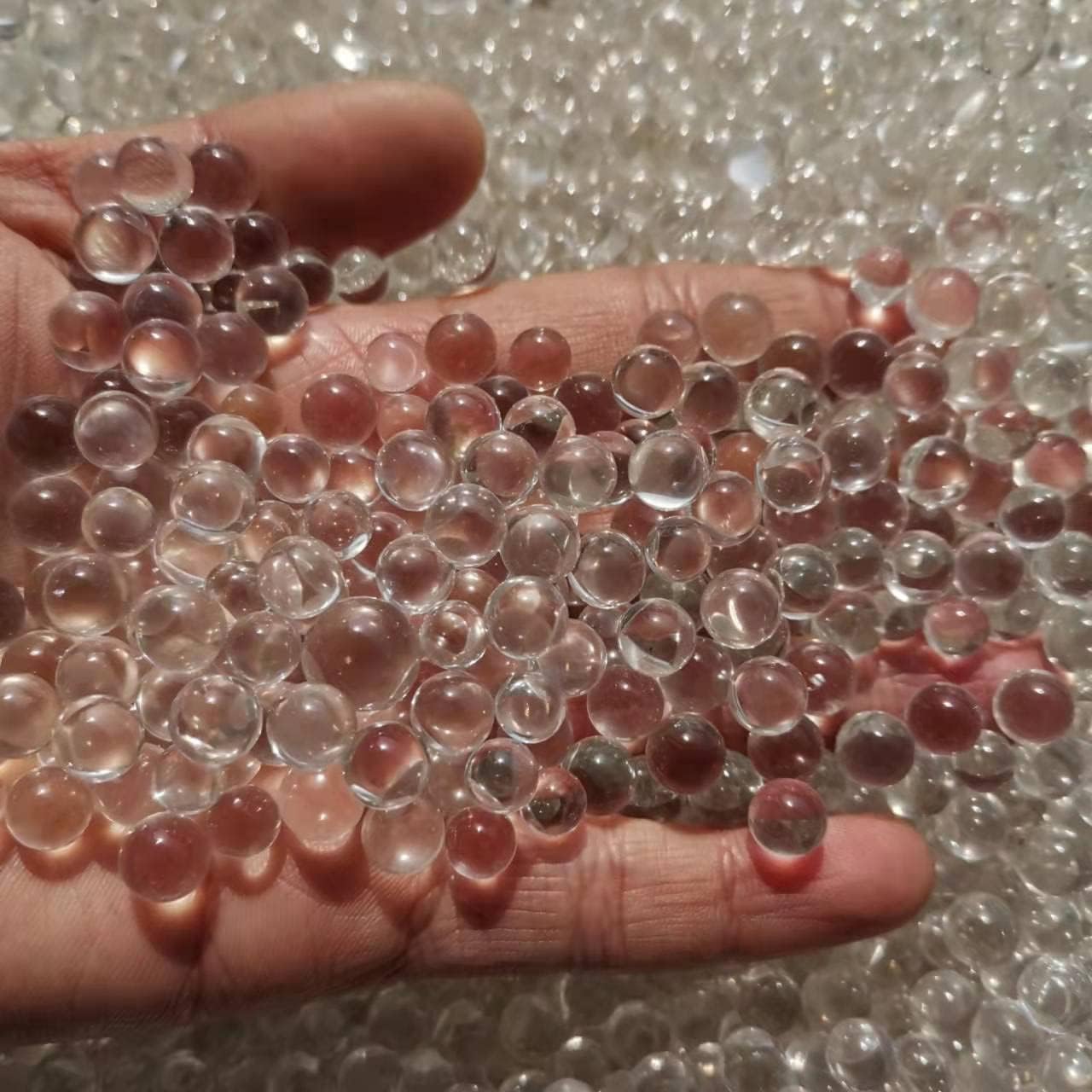 Natural Clear Quartz Cystal Small Size Sphere Transparent Quartz Round Loose Beads for Jewelry Making DIY (Color : 300g)