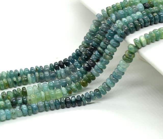 Rare Natural Grandidierite Smooth Plain Rondelle Shape Beads, 6-6.5 mm Strand | Grandidierite Rondelle Beads Gemstone for Jewelry Making CHIK-STNRD-20563