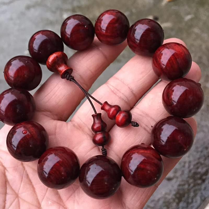 小叶紫檀高油密酒红玻璃质感1.8X13 佛珠手串手链念珠 颗颗圆润(小叶紫檀1.8 * 1.3手串)