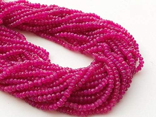 1 Strand Natural Pink Chalceny Faceted Rondelles, Pink Chalceny Israeli Beads,5-5.5mm, 13 Inch Code-HIGH-16967