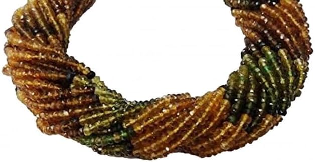 Natural Petro Tourmaline Micro Faceted Rondelle Beads Measure 3-4mm 13