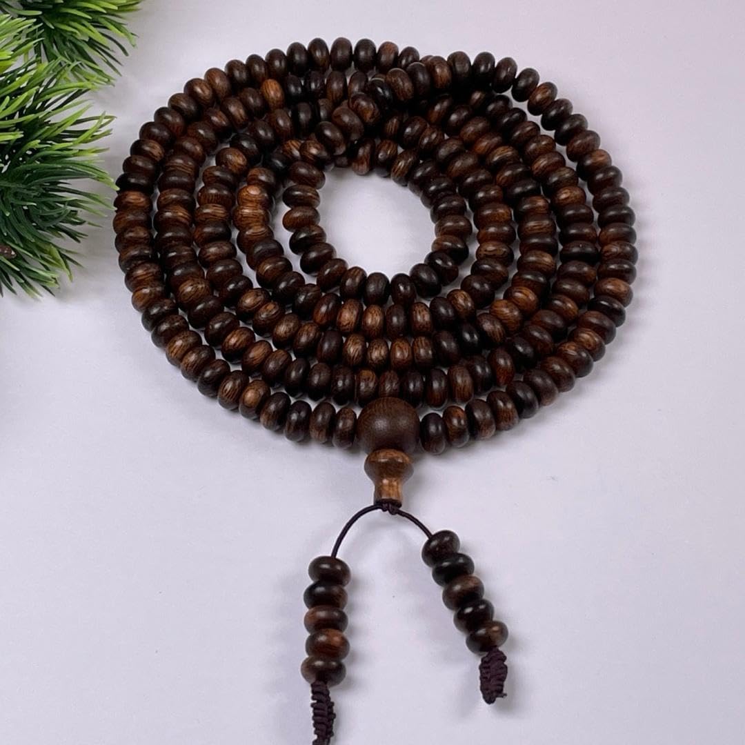 Vietnamese Nha Trang agarwood Abacus Beads and Prayer Beads, Each Piece 5mm*216 Pieces, Dense, Sweet, Cool and Water-Sinking Grade