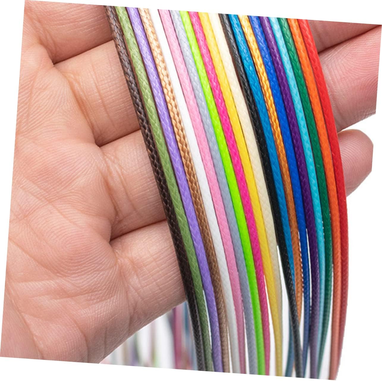 200 pcs Leather Necklace Cord Jewelry Cord Bracelet Clasps and Closures Hanging Rope Leather Bracelet kit Jewelry Making Beading Wire Black Necklace DIY Pendants Thread Accessories (Coffeex2pcs 0.15