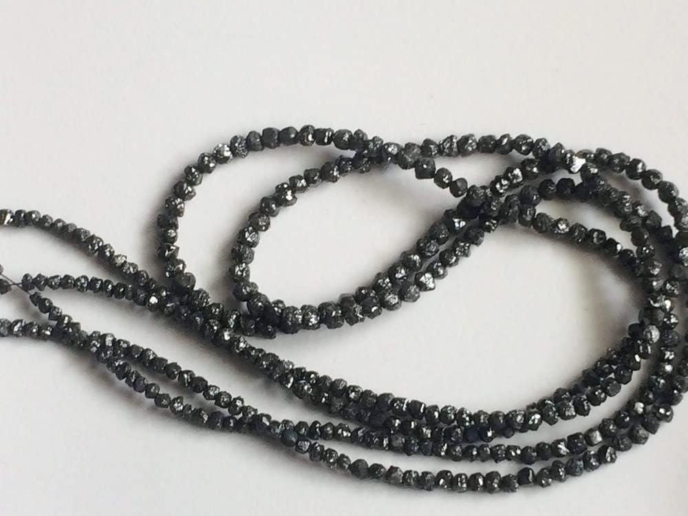 2-3mm Black Diamonds, Black Diamond Rondelles, Diamond Beads, Black Diamond Rondelle For Jewelry, Black Diamond Rondelle Beads (4IN To 16IN), 2-3 MM