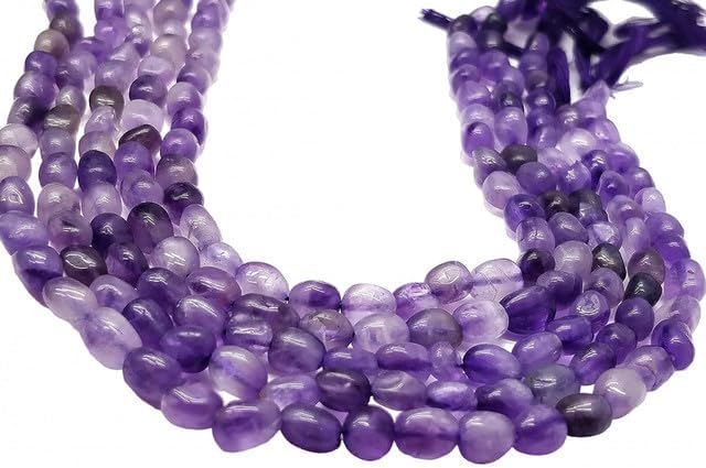 13 Inch Amethyst Beads Size 7x6mm Shape Oval Cut Smooth Making, Beading & Craft Supplies lot of 25 Strands CHIK-STRD-97458