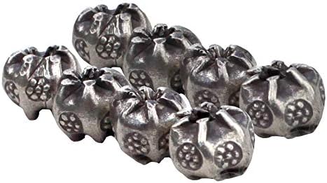 Full Funk Ethnic Thai Karen 97% Silver Content Beads - Crump Delica 7x5mm - 4pcs