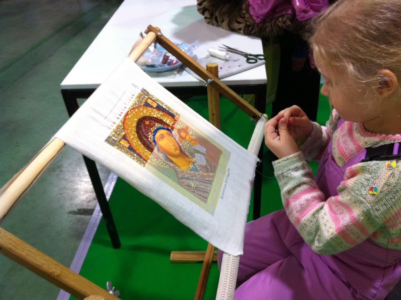 Bead Embroidery Kit DIY Icon Our Lady Of Tenderness 7.9