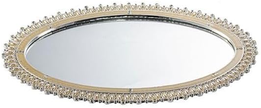 Tray Light Luxury Pearl Tray Oval Storage Tray Entrance Living Room Ornaments Mirror Decoration Storage Tray Serving Trays