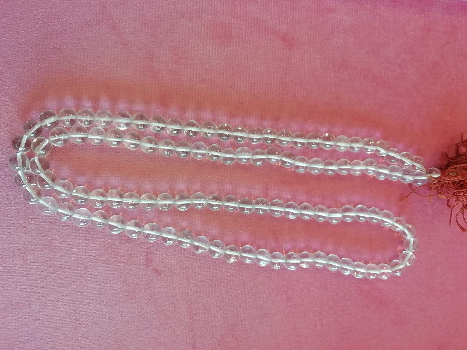 SJ Shree Jewellers Original 8 MM Sphatik Jaap Mala for Pooja and Astrology Certified (108+1 Beads)