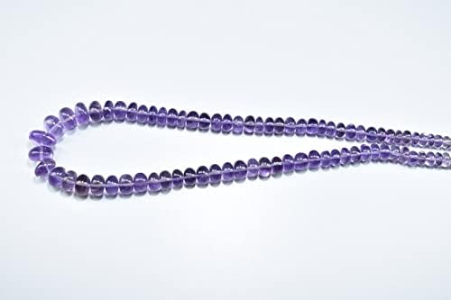 13 inch Strand of Natural gem Amethyst, 3-6mm Rondelle Smooth Beads for DIY Jewelry Making. | Beads_01678