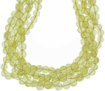 Yellow Lemon Quartz 6mm Faceted Rounds 13