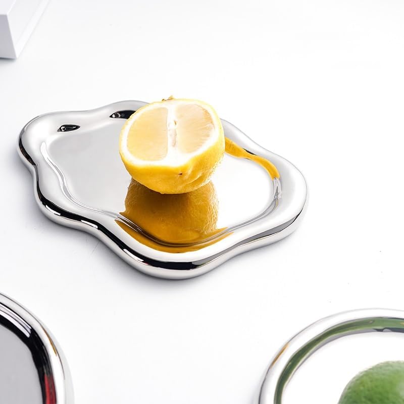 Tray Decor Aromatherapy Jewelry Storage Tray Snack Dessert Tray Ornaments Desktop Storage Tray Food Tray(B)