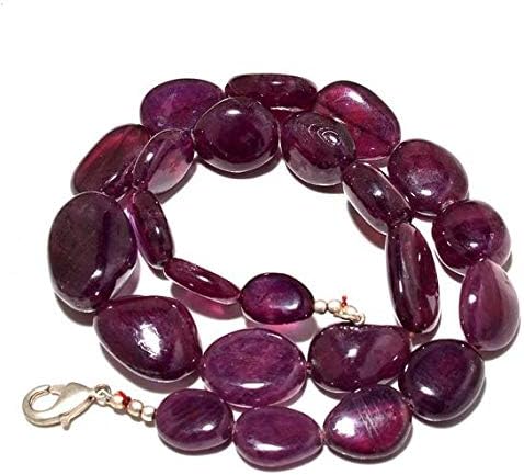 LOVEKUSH LKBEADS Natural Ruby Gemstone Smooth Oval Smooth Nuggets, Tumble Bead 16x30 mm 19 Inch Long Long Code-HIGH-47407