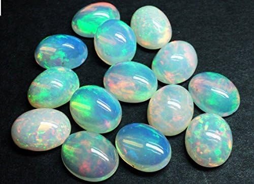 LOVEKUSH LKBEADS Natural Ethiopian Opal AAA Quality 8x10 mm cabochon Oval 25 pcs lot Code-HIGH-34650