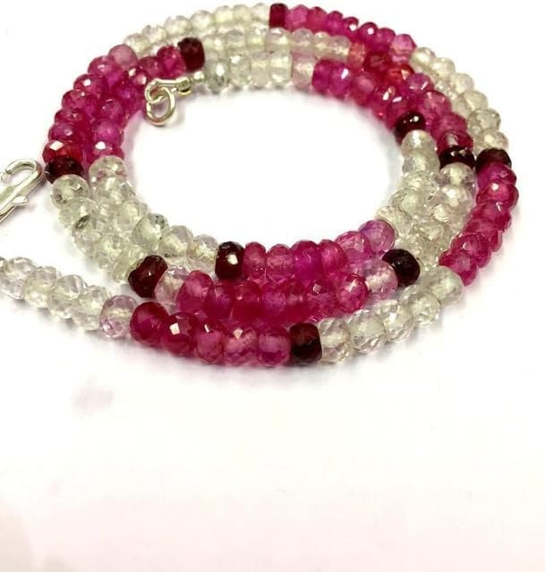 Hand_Crafted Natural Corundum RONDELLE Faceted Beads 6mm 26 Inch Long String Jewelry Making Beads for Necklace YO-NECK-21521